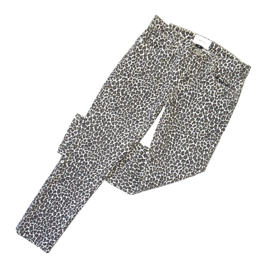 NWT Current/Elliott The Fling in Snow Leopard Skinny Boyfriend Crop Jeans 24